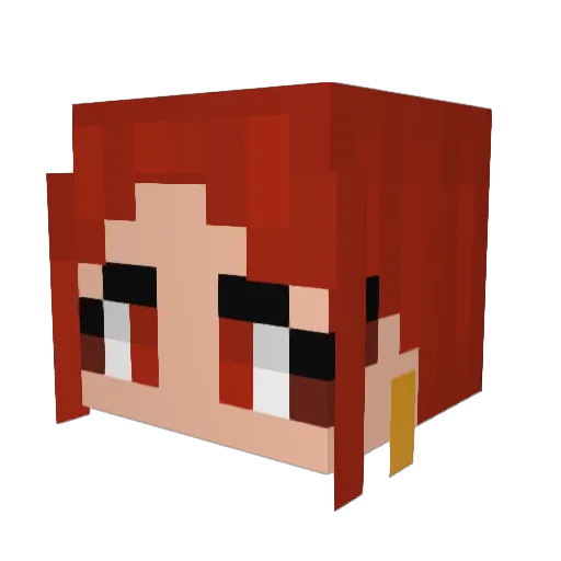 yuyuyudan Minecraft avatar head, 3D render