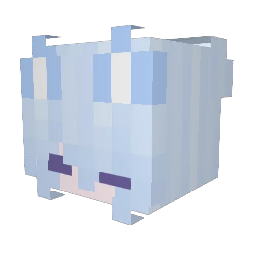 yuzameiii Minecraft avatar head, 3D render