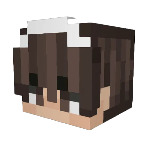 yuzier Minecraft avatar head, 3D render