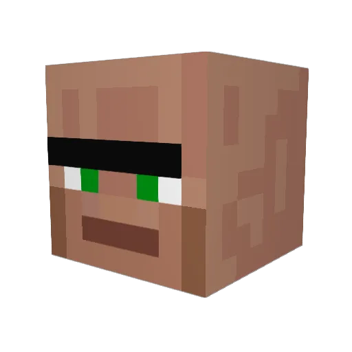 yuzu106 Minecraft avatar head, 3D render