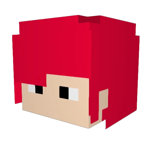 yuzu1378 Minecraft avatar head, 3D render