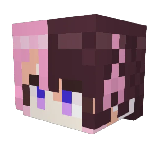 yuzu201 Minecraft avatar head, 3D render