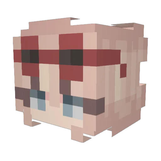 yuzuha1225 Minecraft avatar head, 3D render