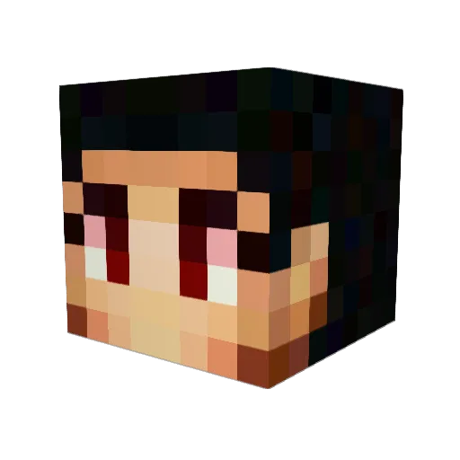yuzuki0211 Minecraft avatar head, 3D render