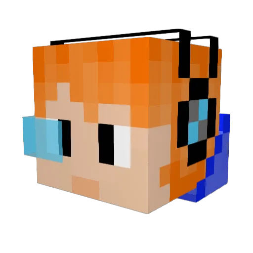 yuzuki2903 Minecraft avatar head, 3D render
