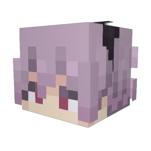 yuzukiyukari2525 Minecraft avatar head, 3D render