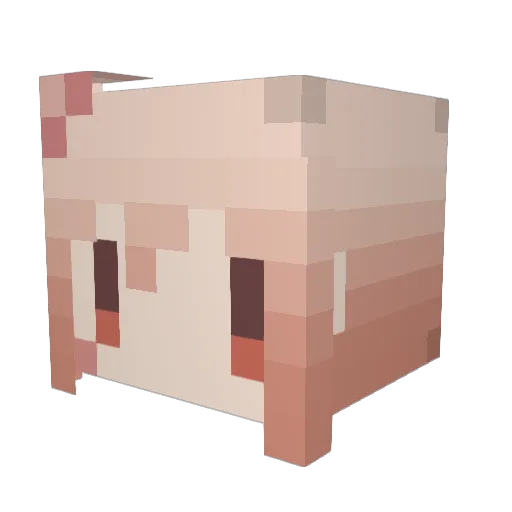yuzupenguin Minecraft avatar head, 3D render