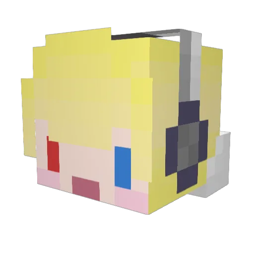 yuzuru715 Minecraft avatar head, 3D render