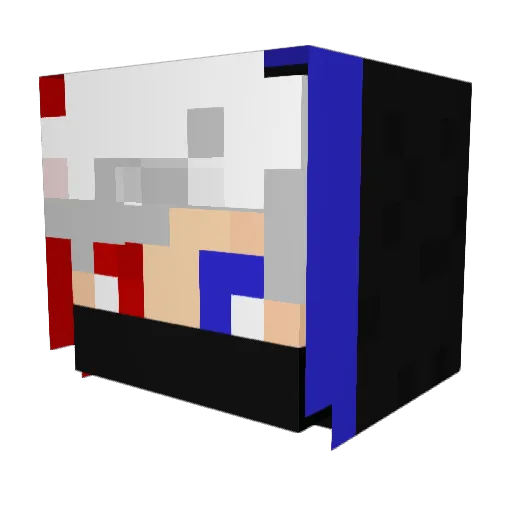 yuzuyuzumatcha Minecraft avatar head, 3D render