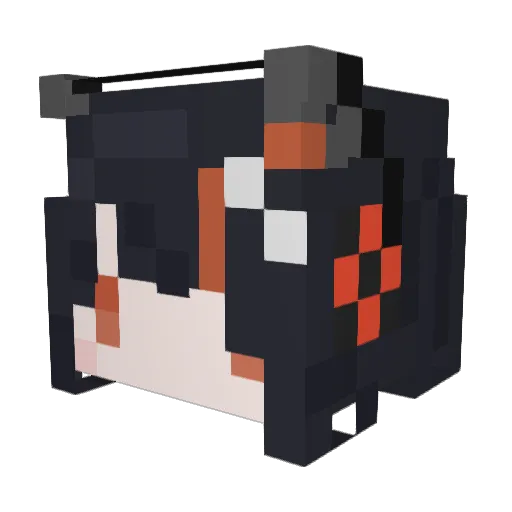 yv04_ Minecraft avatar head, 3D render