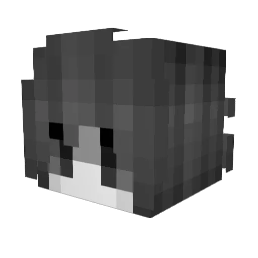 yv7es Minecraft avatar head, 3D render