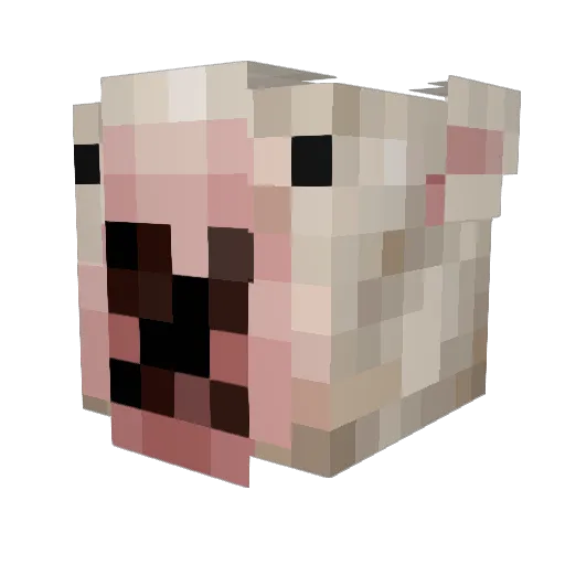 yval666 Minecraft avatar head, 3D render