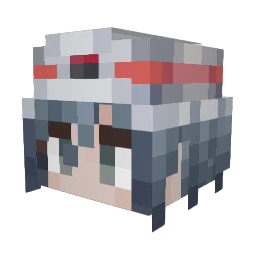 yvanfang_LYB Minecraft avatar head, 3D render