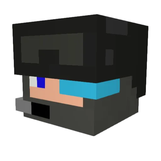 yvanjr Minecraft avatar head, 3D render