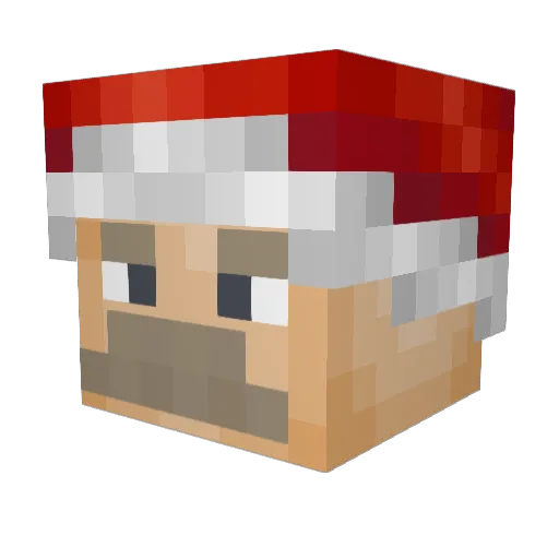 yvigeo Minecraft avatar head, 3D render