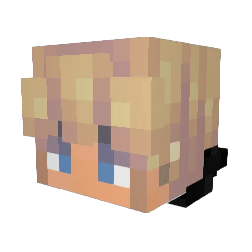 yvngfeddy Minecraft avatar head, 3D render
