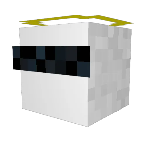 yvqy Minecraft avatar head, 3D render