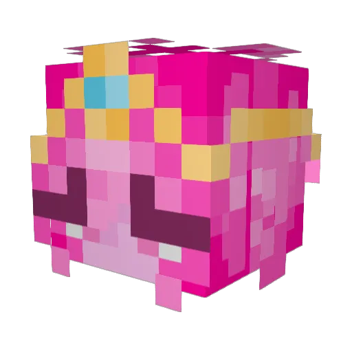 yvtte Minecraft avatar head, 3D render