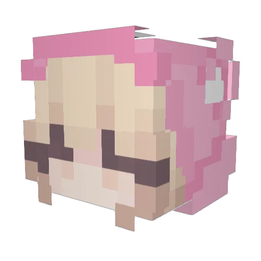 yvxc Minecraft avatar head, 3D render