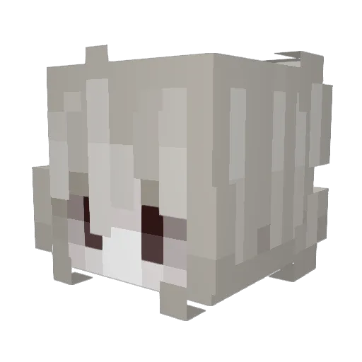 yvxx Minecraft avatar head, 3D render