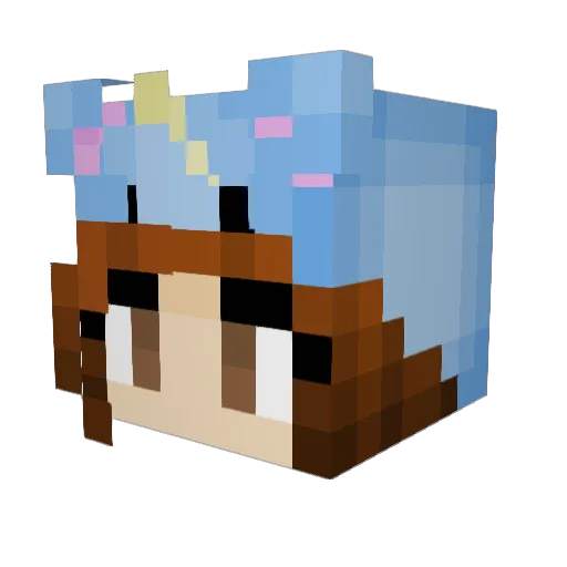 yvyru Minecraft avatar head, 3D render