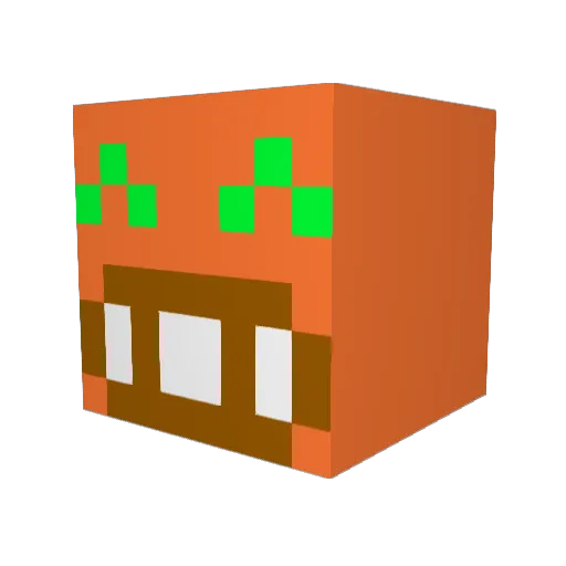 yw Minecraft avatar head, 3D render