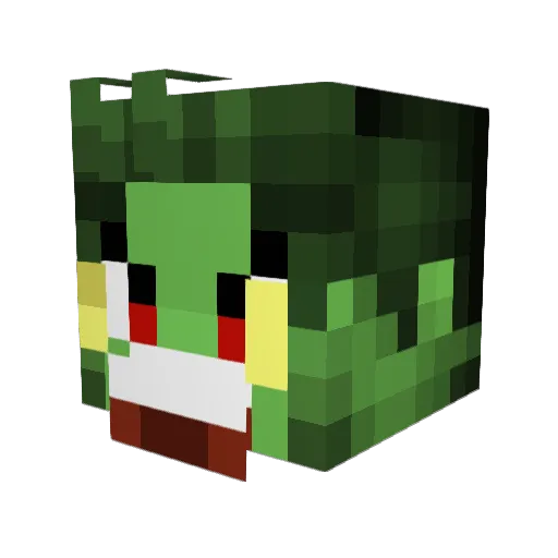 ywestan Minecraft avatar head, 3D render