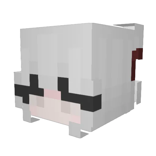 ywqxq Minecraft avatar head, 3D render