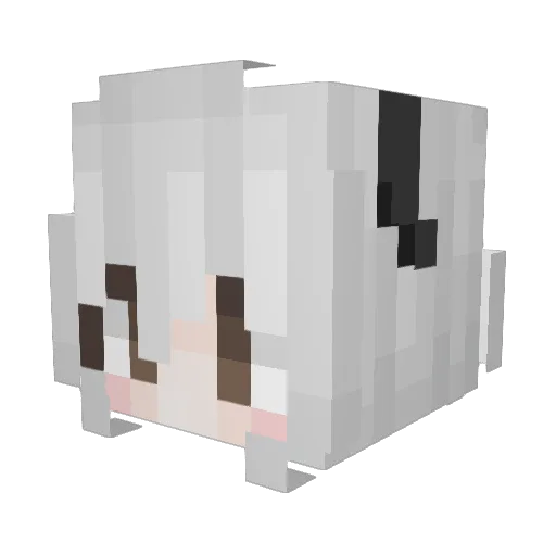 ywuki Minecraft avatar head, 3D render