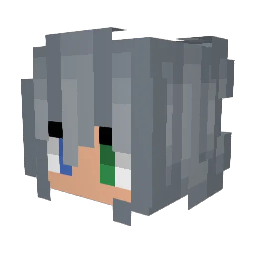 yxDevilxy Minecraft avatar head, 3D render
