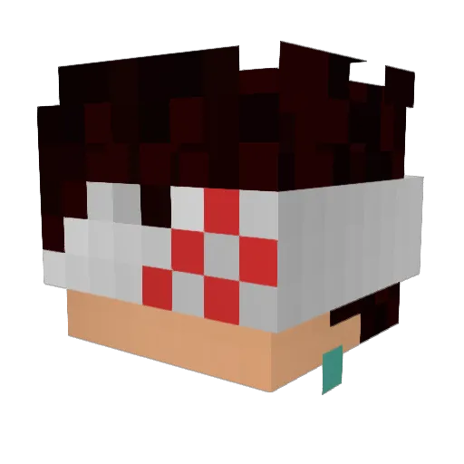 yxttii Minecraft avatar head, 3D render
