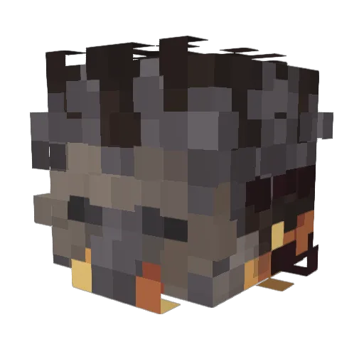 yxxu_ Minecraft avatar head, 3D render