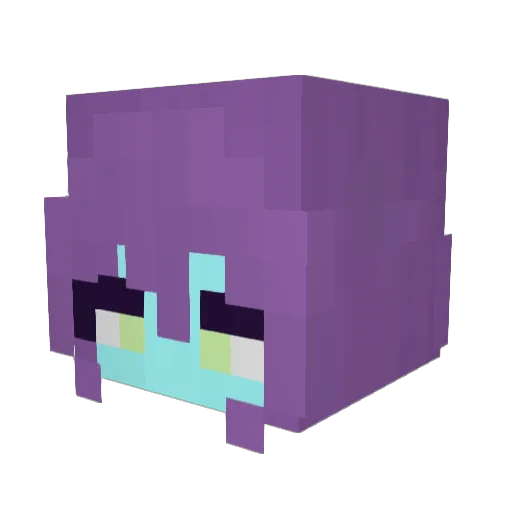 yy0O Minecraft avatar head, 3D render