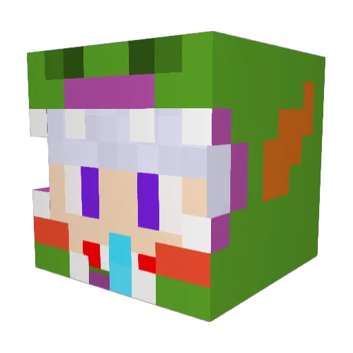 yy_2 Minecraft avatar head, 3D render