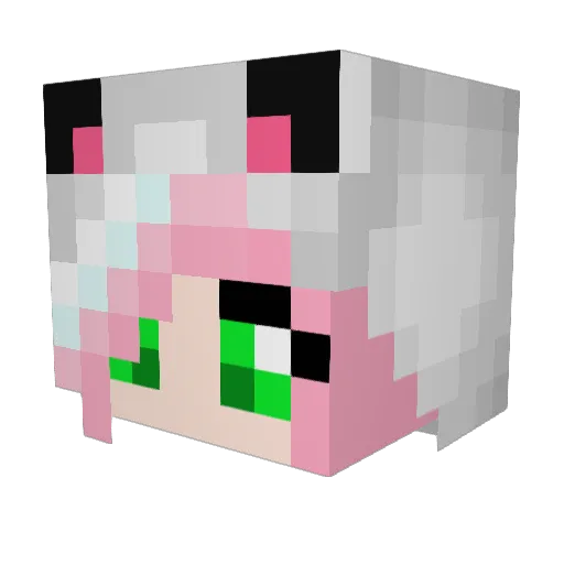 yyagr Minecraft avatar head, 3D render