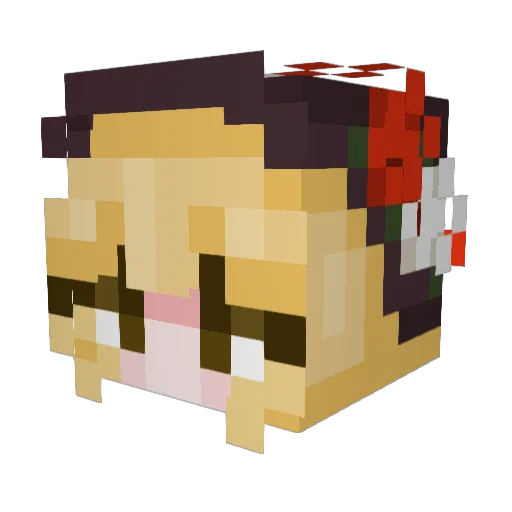 yyamko Minecraft avatar head, 3D render