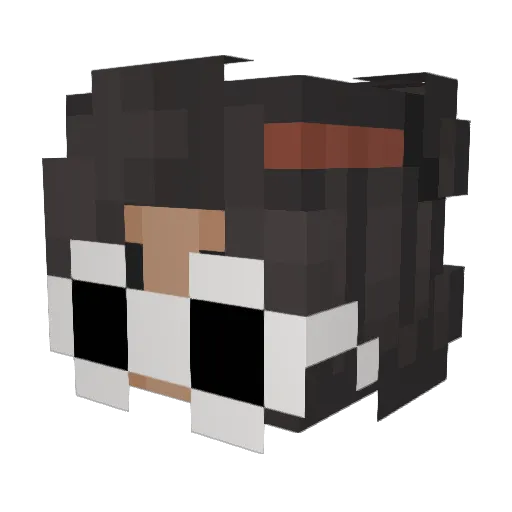 yyasme Minecraft avatar head, 3D render