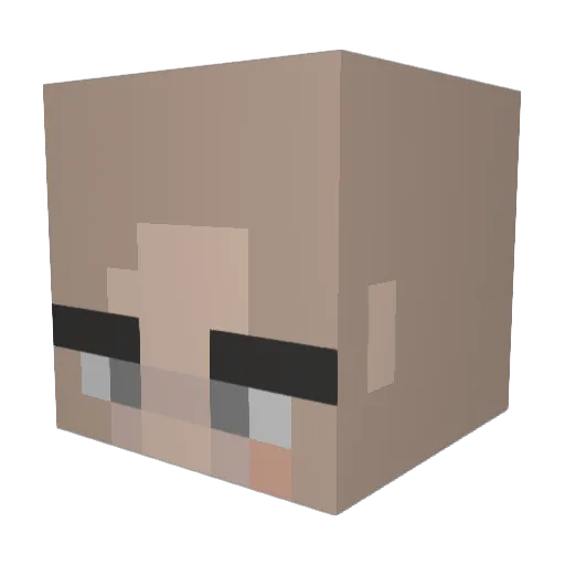 yyavy Minecraft avatar head, 3D render