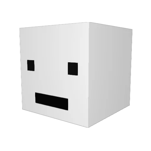 yycming Minecraft avatar head, 3D render