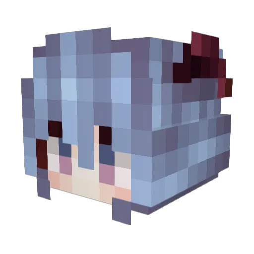 yyeaf Minecraft avatar head, 3D render