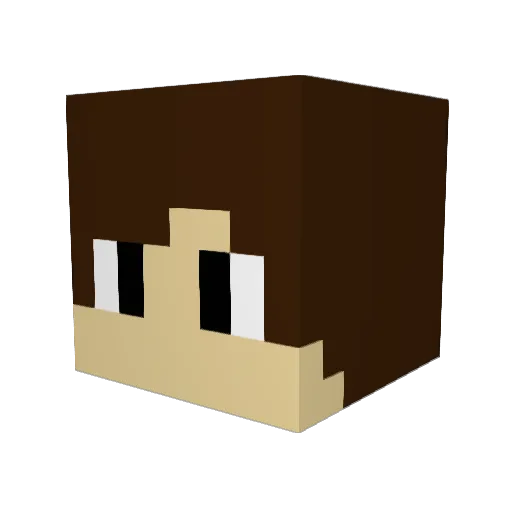 yyishere Minecraft avatar head, 3D render