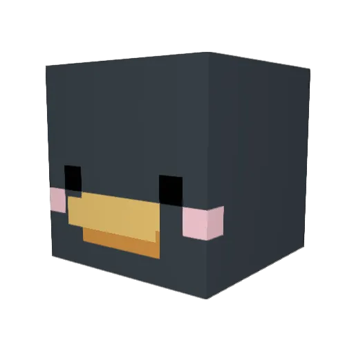 yyonguri Minecraft avatar head, 3D render