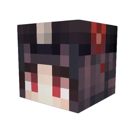 yysh Minecraft avatar head, 3D render