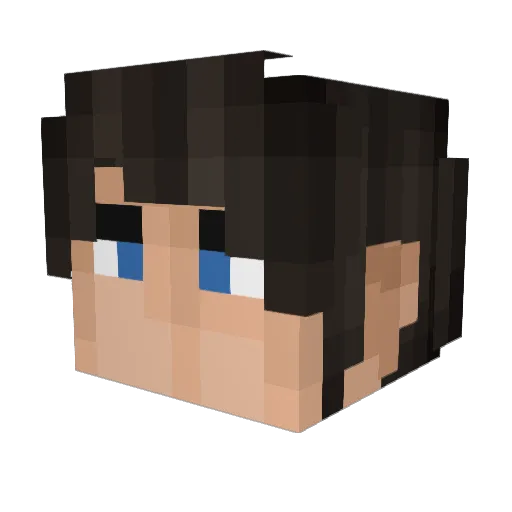 yyxxyy Minecraft avatar head, 3D render