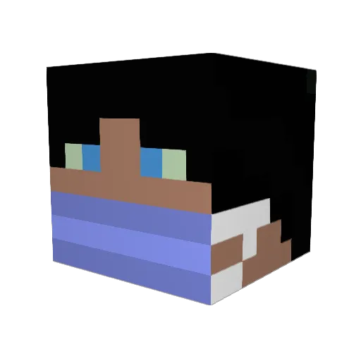 yyyimm Minecraft avatar head, 3D render