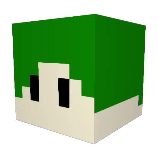 yyymmm Minecraft avatar head, 3D render