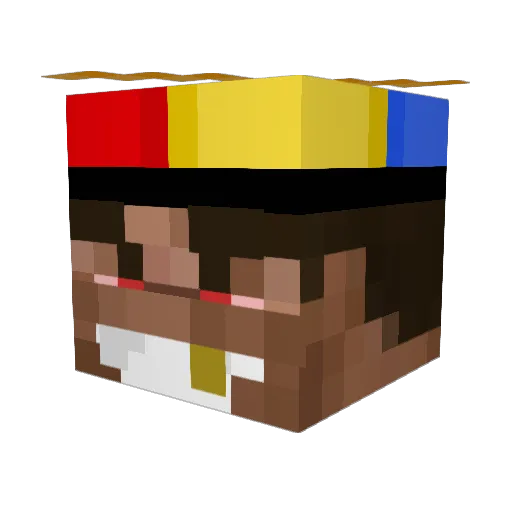 yyyyyyyxyyyyyyy Minecraft avatar head, 3D render