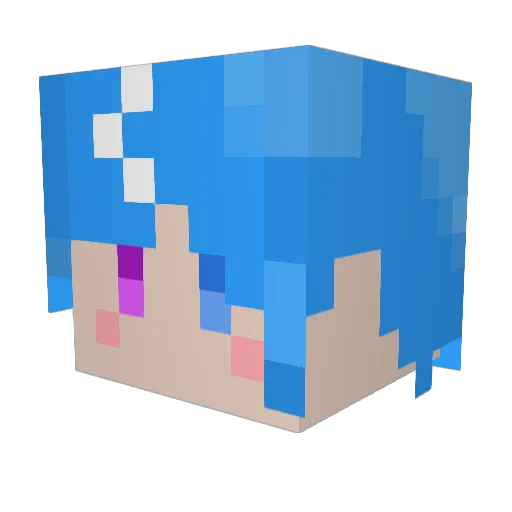 yz_mitsuki Minecraft avatar head, 3D render