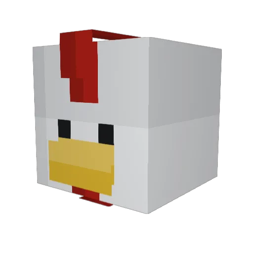 yzbecce Minecraft avatar head, 3D render