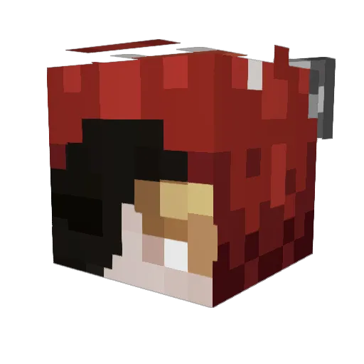 yzoom Minecraft avatar head, 3D render